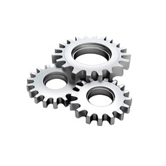 Interlocking Metal Gears Teamwork, Synergy, and Precision Engineering