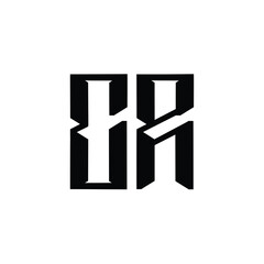 Obraz premium CR monogram logo design letter text name symbol monochrome logotype alphabet character simple logo