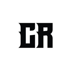 CR monogram logo design letter text name symbol monochrome logotype alphabet character simple logo