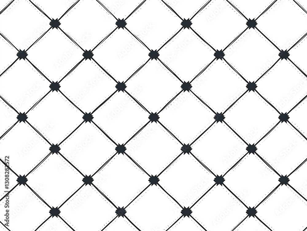 Poster seamless black and white geometric pattern design for modern backgrounds : generative ai