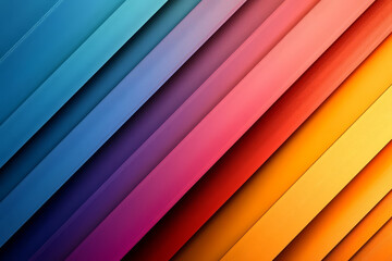 Fototapeta premium Bright gradient lines in vibrant colors create dynamic background