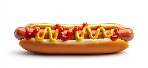 Tasty hot dog topped with ketchup and mustard served on a soft bun perfect for a quick snack : Generative AI