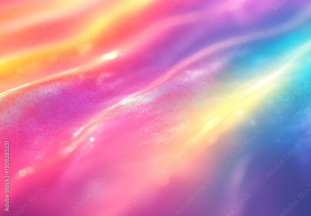 Poster Vibrant Abstract Surface with Gleaming Texture and Flowing Movement : Generative AI