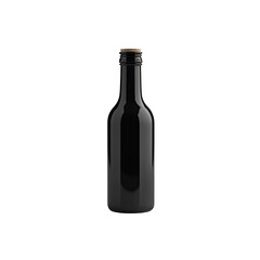 Small Black Glass Bottle with Cork Top - Mockup