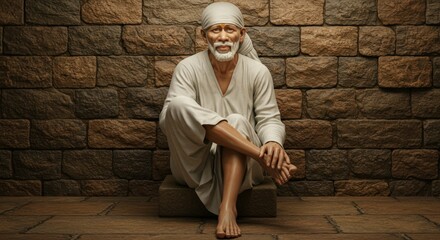 Sai Baba Indian God background	
