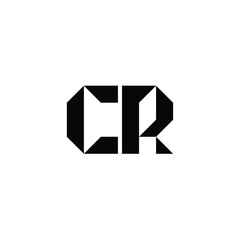 CR monogram logo design letter text name symbol monochrome logotype alphabet character simple logo