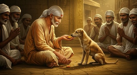 Sai Baba Indian God background