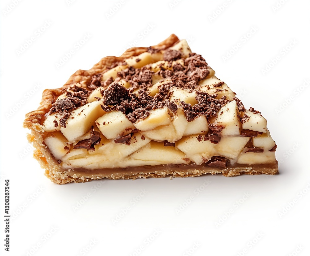 Poster tasty apple pie slice with crumbled topping for autumn dessert delights : generative ai