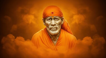 Sai Baba Indian God background