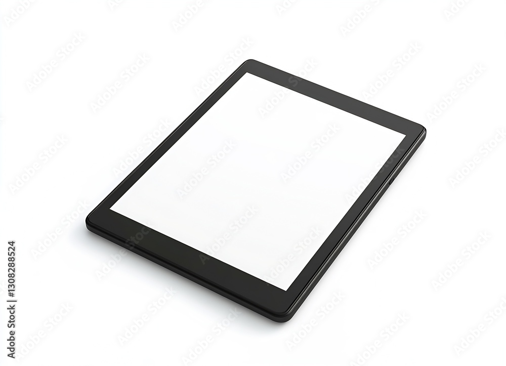 Aufkleber Modern Digital Tablet Device with Blank Screen on White Background for Presentations and Design Use : Generative AI