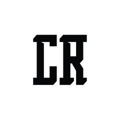 CR monogram logo design letter text name symbol monochrome logotype alphabet character simple logo