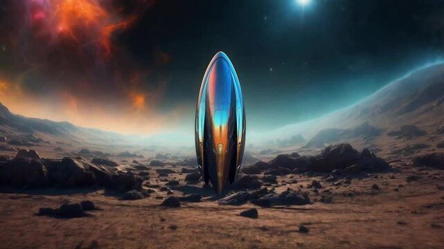 The space capsule descended through the atmosphere, its heat shield glowing red as it prepared for a safe landing back on Earth after a successful mission.