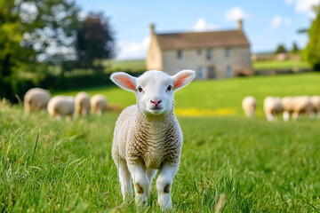 Lamb Portrait Pastoral Charm Nature Inspiration
