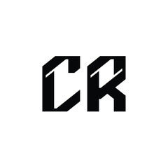 CR monogram logo design letter text name symbol monochrome logotype alphabet character simple logo