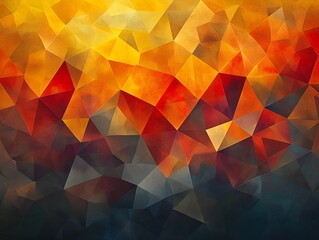 Obraz premium Geometric Colorful Background with Warm Tones and Rich Textures for Digital Art Projects : Generative AI