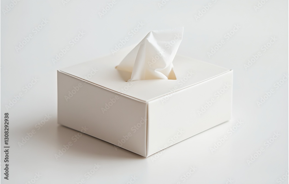 Aufkleber Stylish White Tissue Box with Soft Texture Tissue for Everyday Use : Generative AI