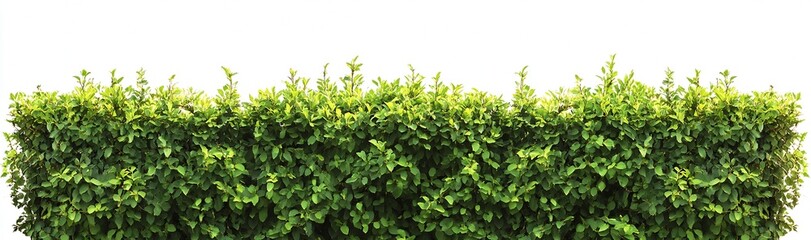 Obraz premium Lush Green Hedge with Bright Foliage Creating Natural Privacy and Beauty in Landscape Design : Generative AI