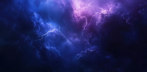 Fototapeta premium Electric Sky Abstract Banner for Dramatic Visuals