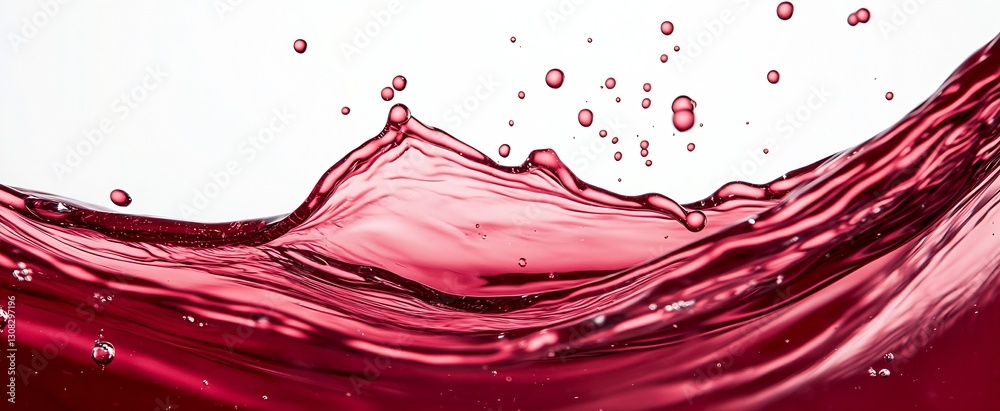 Leinwandbilder stylish red wave of liquid with bubbles capturing movement and flow in a modern artistic perspective