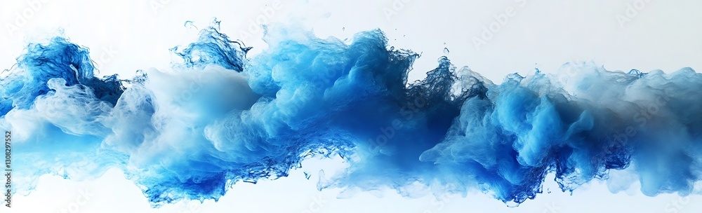 Poster soft clouds of blue and white blending seamlessly in an artistic representation of water and air : g