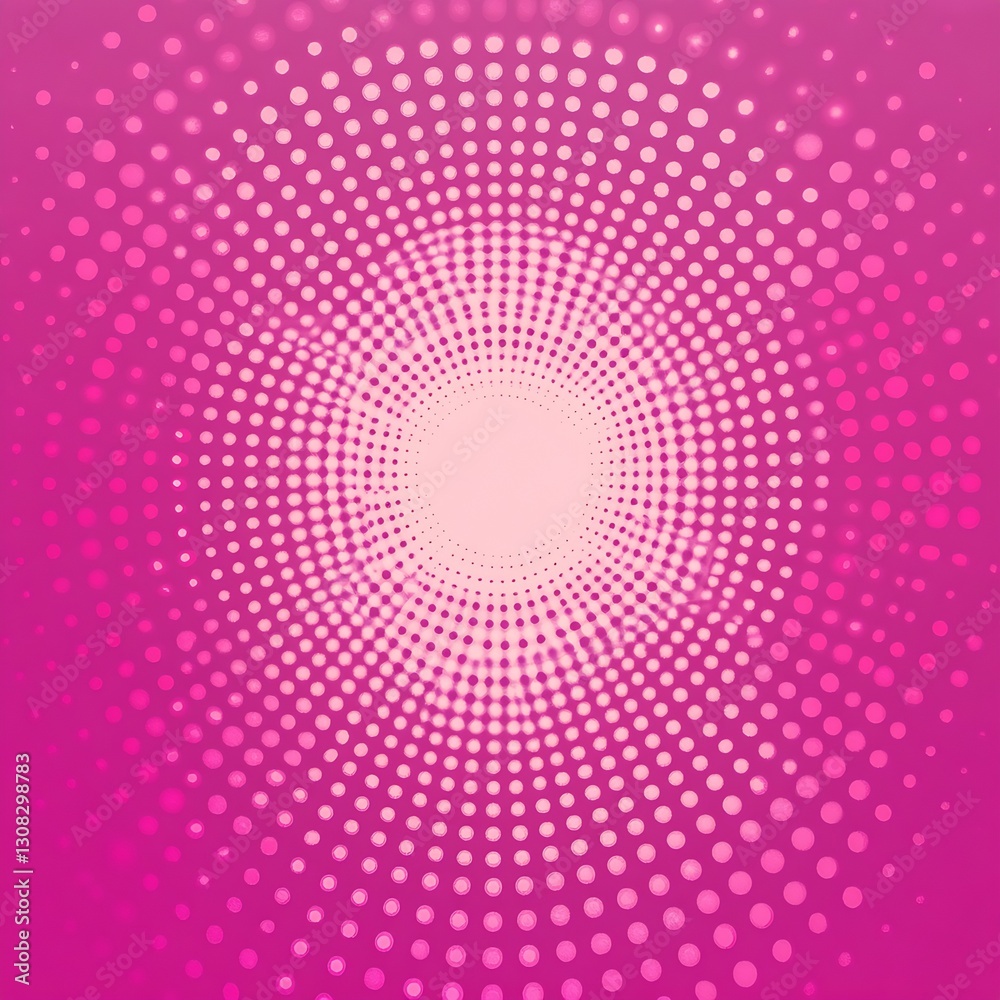 Poster Vibrant Pink Gradient Background with Dots Creating a Modern and Stylish Design Pattern : Generative AI