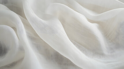 Obraz premium Lightweight gauze fabric with semi transparent, airy texture creates soft and delicate appearance, perfect for elegant designs and gentle draping
