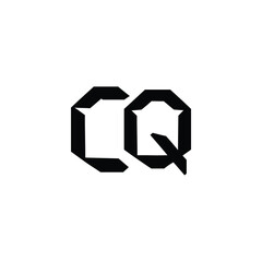 CQ monogram logo design letter text name symbol monochrome logotype alphabet character simple logo
