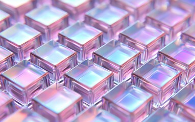 Seamless geometric iridescent prism refraction pattern, futuristic luxury pattern, sophisticated high-end holographic elegance