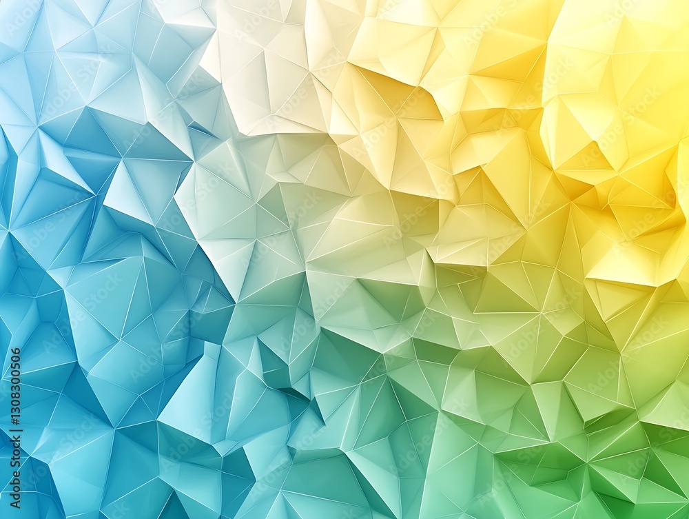 Poster colorful layered geometric shapes in blue yellow and green creating a vibrant modern backdrop : gene