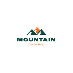 Powerful Mountain and Lightning Logo for Extreme Sports and Outdoor Gear