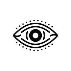 Black solid icon for vision