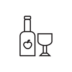 apple cider line icon