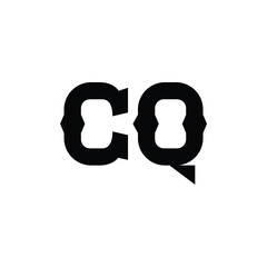 CQ monogram logo design letter text name symbol monochrome logotype alphabet character simple logo