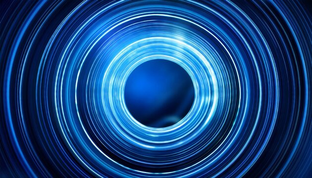 abstract blue circular light background - Powered by Adobe