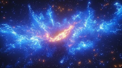 Cosmic Nebula, Space, Galaxy, Light Show