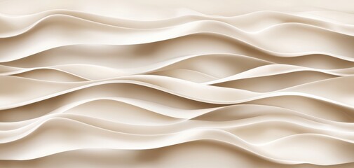 Obraz premium Seamless thin-line abstract tidal currents in soft cream, refined minimalist high-end nature-inspired luxury pattern, sophisticated aquatic elegance