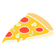 slice of pizza. fastfood vector illustration