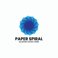 Paper Spiral Gradient Colorful Logo