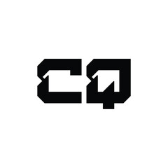 CQ monogram logo design letter text name symbol monochrome logotype alphabet character simple logo
