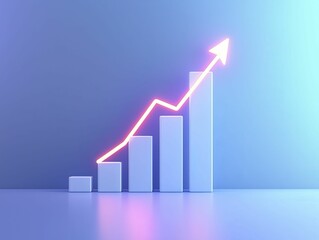 A minimalistic graph showing upward growth, emphasizing corporate success through e-commerce website optimization in a clear visual style.
