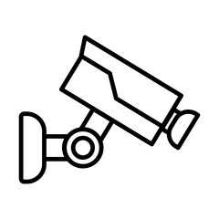 Security camera outline icon vector for graphic design, logo, web site, social media, mobile app, ui