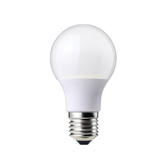 Bright LED Light Bulb Isolated on White Background Perfect for Home Lighting and Energy Efficiency Displays