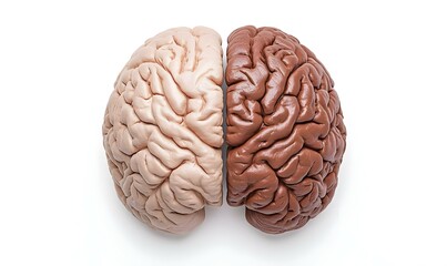 Human Brain Hemisphere Split Visualization with Detail and Contrast