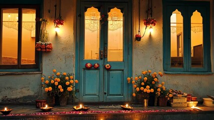 Enchanted Evening: A Festive Home Entrance - Powered by Adobe