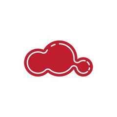 Chinese cloud or japan cloud icon