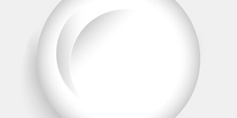 Circle White Futuristic Background, Overlap Layer. Abstract Smooth Radial Business Illustration.eps10