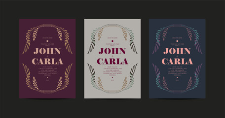 Floral Modern Wedding Invitation Template