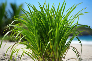 Beach Grass Nature Serenity Background