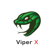 logo viperx simbol green colour icon type vactor design.