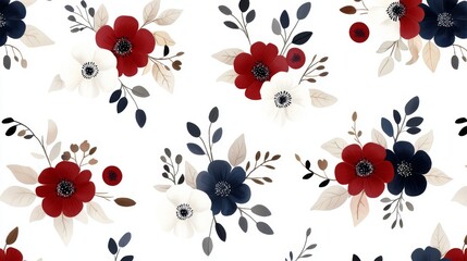 Vibrant floral patterns textile design art studio creative space overhead view aesthetic appeal